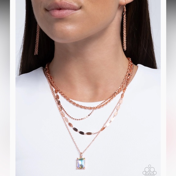 🧡⬜️🧡 “PARTNERSHIP PROMISE” COPPER NECKLACE WITH FREE MATCHING EARRINGS❗️🧡⬜️🧡 - Picture 3 of 5